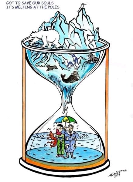 To every thing there is a impact either negative or positive and this is the impact of our environmental pollution.melting of ice