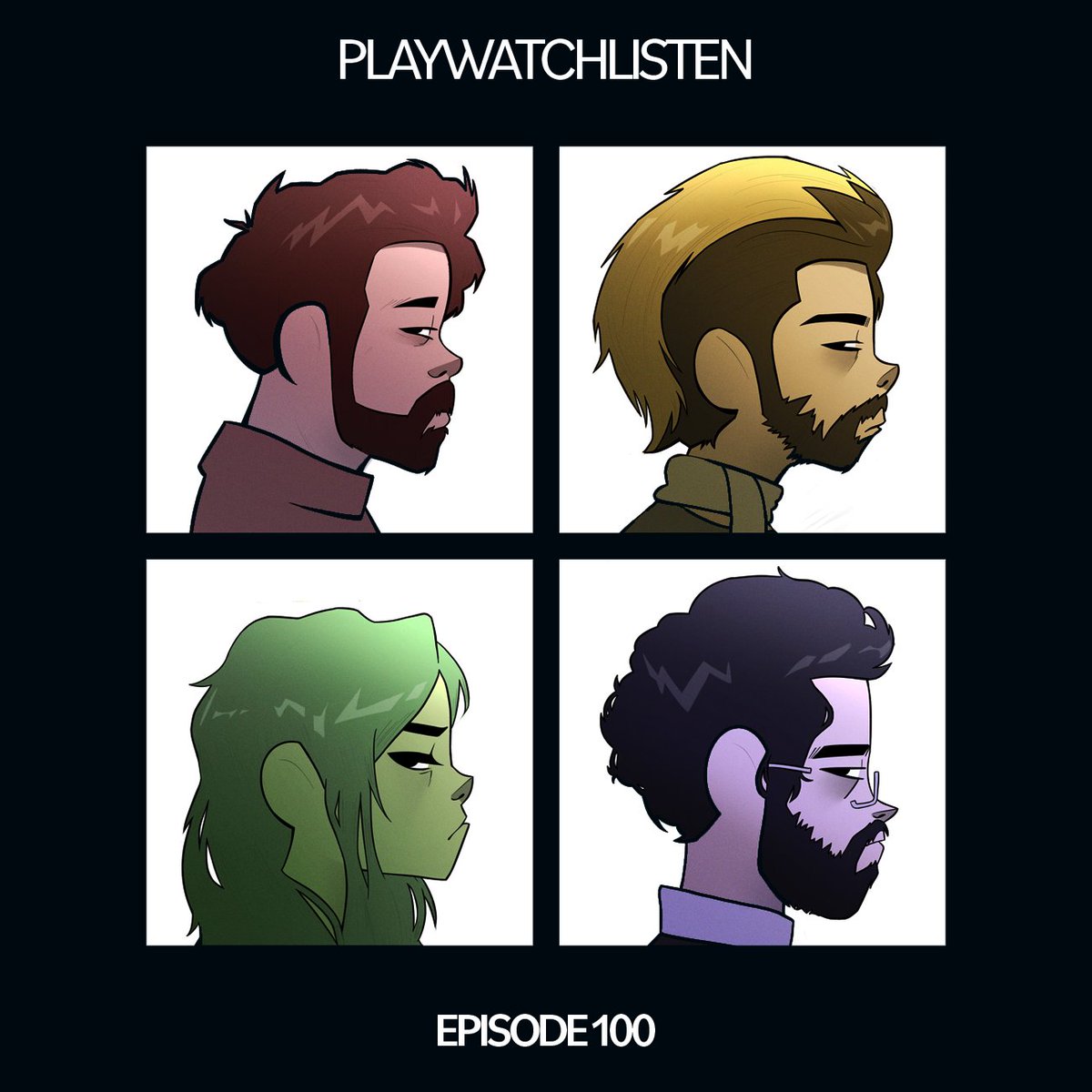 Congrats on the 100th episode!! I drew this based on the Demon Days album cuz I thought it'd be fun!😅✨ @PWL_Podcast @mikeBithell @TroyBakerVA @Charalanahzard @awintory  
.
.
.
TAGS!: #mikebithell #troybaker #alanahpearce #austinwintory #gorillaz #demondays