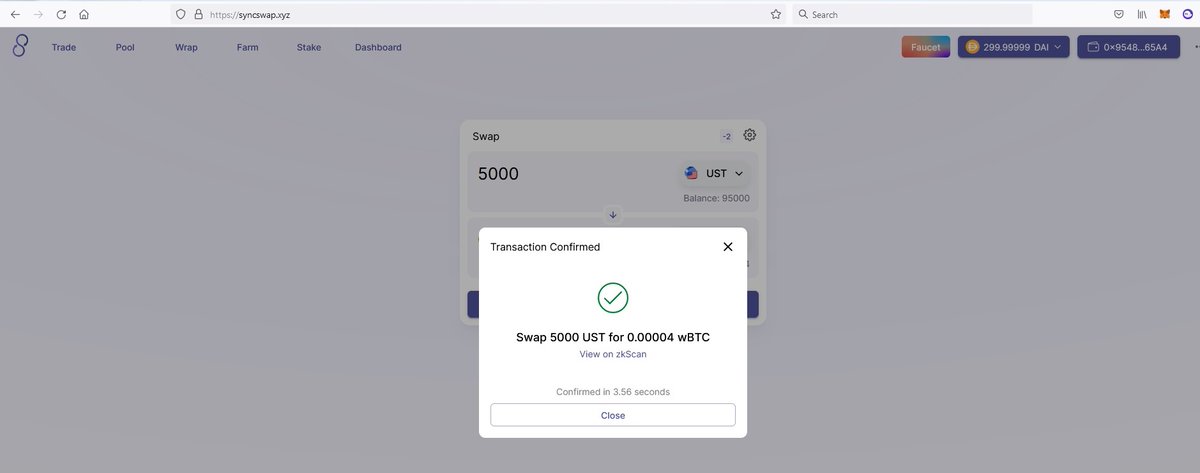 BasiriNaser's tweet photo. The best trading project, I'm sure in the future they will dominate the market.
@syncswap
#L222 #zkSync #Layer2 #ZKRollup #testnet #Ethereum #DeFi https://t.co/nXQUnXFmc7
