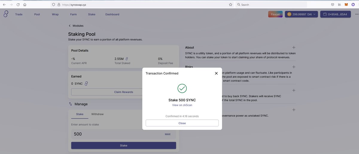 BasiriNaser's tweet photo. The best trading project, I'm sure in the future they will dominate the market.
@syncswap
#L222 #zkSync #Layer2 #ZKRollup #testnet #Ethereum #DeFi https://t.co/nXQUnXFmc7