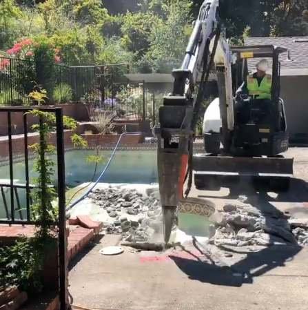 SFBayExcavation's tweet photo. Thinking about removing your swimming pool? We can help. Give us a call for a quote on pool removal services. #poolremoval #pooldemolition #BayAreaPoolRemoval https://t.co/PnN59JLPmA