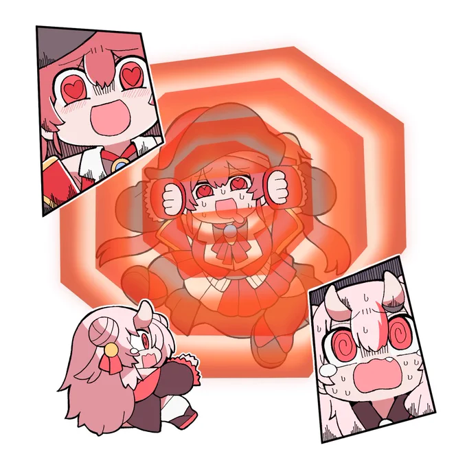 突破しようとする船長と恐れる余
#マリンのお宝
 #百鬼絵巻 