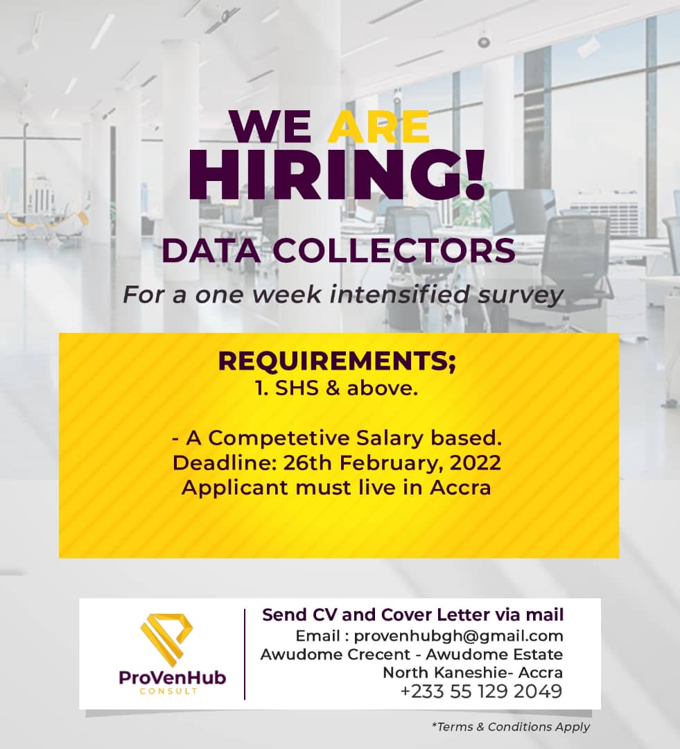 ProVenHub_gh's tweet photo. Forward CV to provenhubghconsultancy@gmail.com https://t.co/UalVzUNqTH