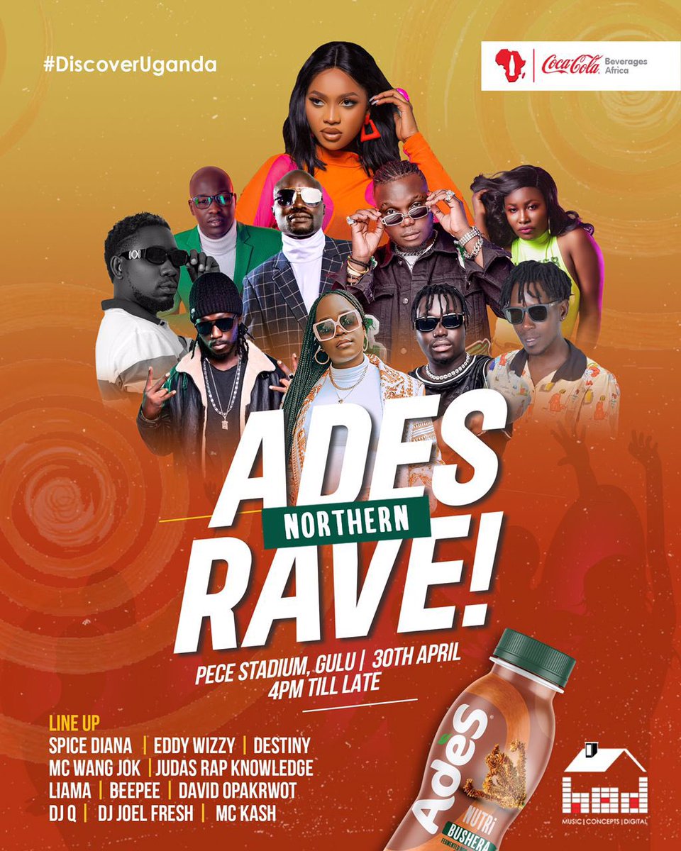 #AdesNorthernRave with #DiscoverUgandaWithAdes at #PECEstadium - Gulu 

Ofcx CEO @SpiceDianaUg is going to kill it as always. 

#RukundoEgumeho