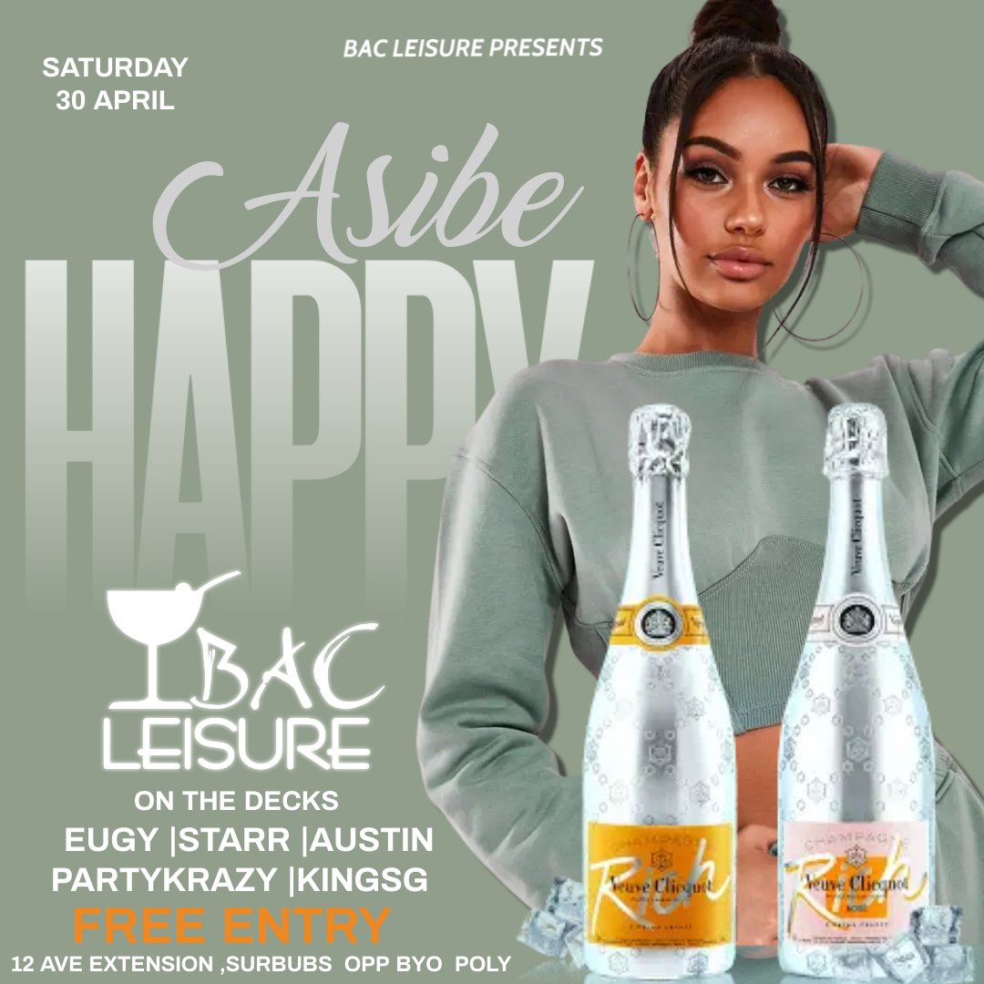 BAC Leisure (@bacleisure) on Twitter photo Asibe Happy Tonight <a href="/BacLeisure/">BAC Leisure</a>
Free Entrance
#ZITF2022 #zitfshutdown #bulawayo #harare #Zimbabwe #dirarizare Asibe Happy Tonight <a href="/BacLeisure/">BAC Leisure</a>
Free Entrance
#ZITF2022 #zitfshutdown #bulawayo #harare #Zimbabwe #dirarizare