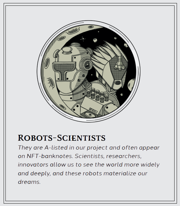 ROBOTOKENSPACE's tweet photo. 🤖#ROBOTS ON THE ROBOTOKEN BANKNOTE💸

🗒️Every #ROBOTOKEN banknote features robots🤖 
📃More info: https://t.co/COVtESBVUE
👋Please welcome the #ROBOHEROES !

Robot-Scientists: https://t.co/0miNx46PAm