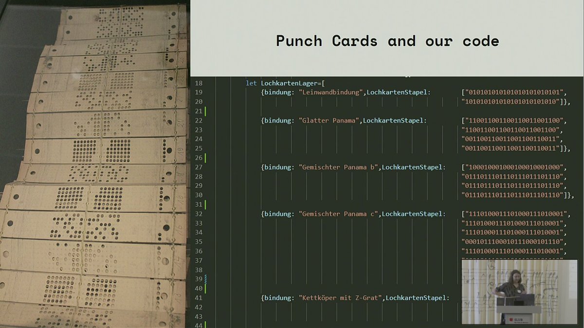 cdvost's tweet image. Katja Rempel &amp;amp; Nils Kochan haben sich mit Daten d. Historischen Schauweberei Braunsdorf befasst &amp;amp; wollen mit der Web-#App #webweb die Grundlagen d. Musterentstehung beim Weben erfahrbar machen &amp;amp; Nutzenden die Möglichkeiten geben, Stoffmuster zu kreieren.➡️ codingdavinci.de/de/projekte/we…