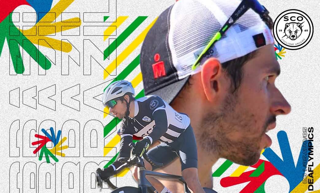 SCO Cyclisme Angers (@scocyclisme) on Twitter photo 🔜 A partir du 1/05, Théo sera aux <a href="/deaflympics/">deaflympics</a> 2022, les jeux olympiques pour sourds et mal-entendants au Brésil.
🇫🇷 Triathlète et Champion de France handisport CLM, Théo s’alignera sur 4️⃣ épreuves cyclistes pendant la semaine à venir 💪
#LaGriffe | #SportAngers 🔜 A partir du 1/05, Théo sera aux <a href="/deaflympics/">deaflympics</a> 2022, les jeux olympiques pour sourds et mal-entendants au Brésil.
🇫🇷 Triathlète et Champion de France handisport CLM, Théo s’alignera sur 4️⃣ épreuves cyclistes pendant la semaine à venir 💪
#LaGriffe | #SportAngers