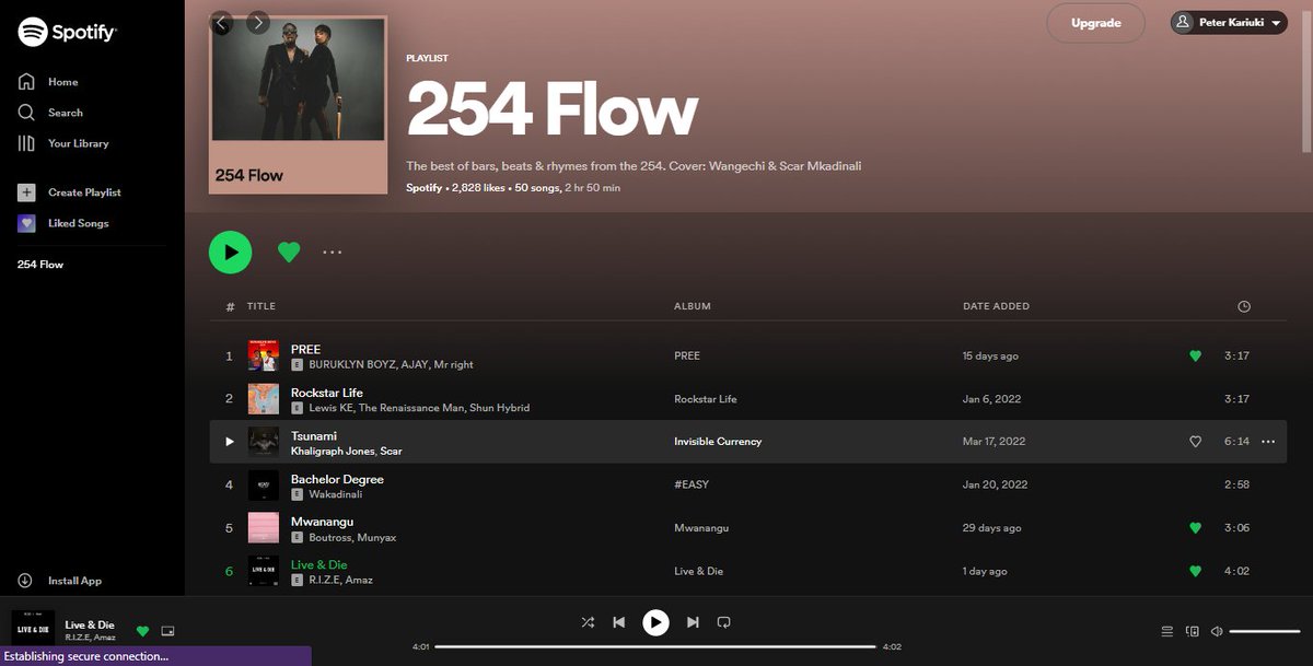 realRIZE_254's tweet photo. Mad love @KeSpotify for playlisting my first drop of the year, , , a lot more where that came from ๐
๐๐
#RIZE254 #254flow #NairobiKenya #EastAfrica #Spotify #KEHipHopCulture #SpotifyKE #PlayKE #AMWUniverse #AMWToTheWorld #AfricasMostWanted #bookofAmaz #Lyricist #RealRap https://t.co/FHyB7Fjp96