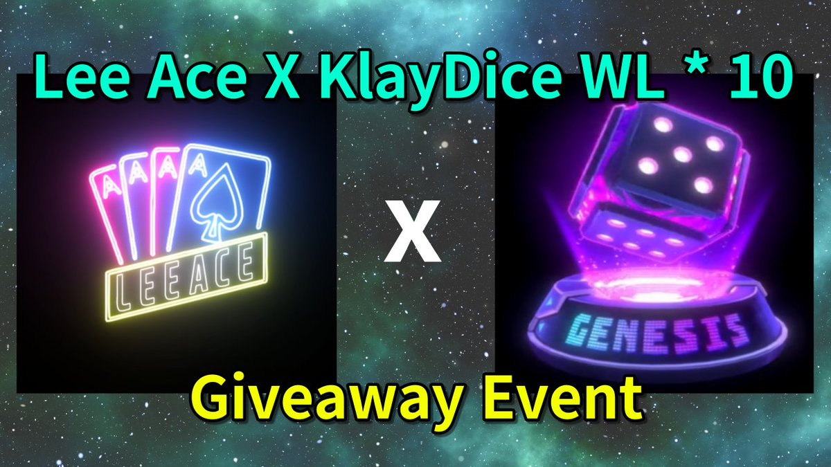 leeace0's tweet photo. 🎲LeeAce x @klaydice Whitelist Giveaway🎲

🎁WL 10 spots
✅Follow @leeace0 &amp; @klaydice
✅Like &amp; Retweet
✅Tag 3 Friends
✅Subscribe below
   https://t.co/9unAN5PhH2

⏳Event Ends: May 3st @ 12:00(UTC)
⏳The date of announcement: May 4st @ 15:00(UTC) https://t.co/RqeOLobcDa