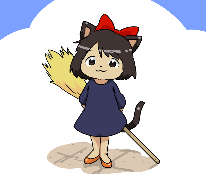 キキ(魔女の宅急便) 「魔女のけももだよ 」|ぼぞんのイラスト
