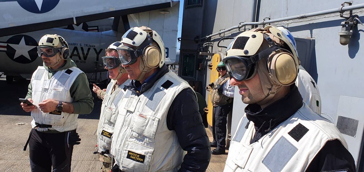JJansaSDS's tweet photo. Visit to #CSG8 &amp; #USSHarrySTruman was a very special experience for the 🇸🇮 @govSlovenia delegation. 🙏🏻 to the Commander RDML Curt Renshaw, CAPT Gavin Duff, CAPT Shane Marchesi and @USEmbassySLO for a warm hospitality and a very convincing visual display of CSG efficiency. 🇺🇸🤝🇸🇮 https://t.co/m2HfM4RXK3