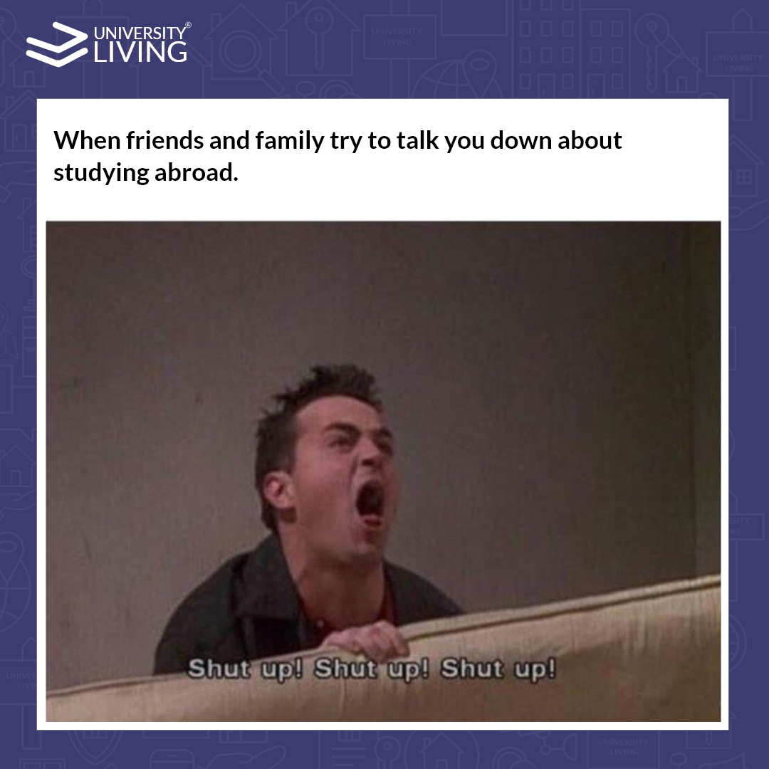 Almost every study abroad aspirant has been there & thought that, agreed?  Hope we could make you laugh a little by reminiscing! #WorldLaughterDay # meme #WorldLaughterDay2022 #memes #laugh #laughter #trendingmemes  #relatable #memetemplates #friends #