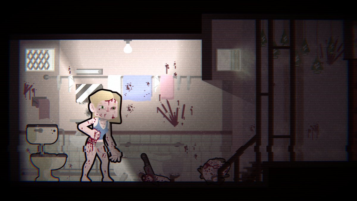 theGrumpyPony's tweet photo. @horrorvisuals Hi #HorrorFriday , once again thanks for the opportunity!
I'm still working on a sidescrolling survival horror called LOCKED, in which you have to escape the basement of a serial killer. https://t.co/VcFXDULpJo
