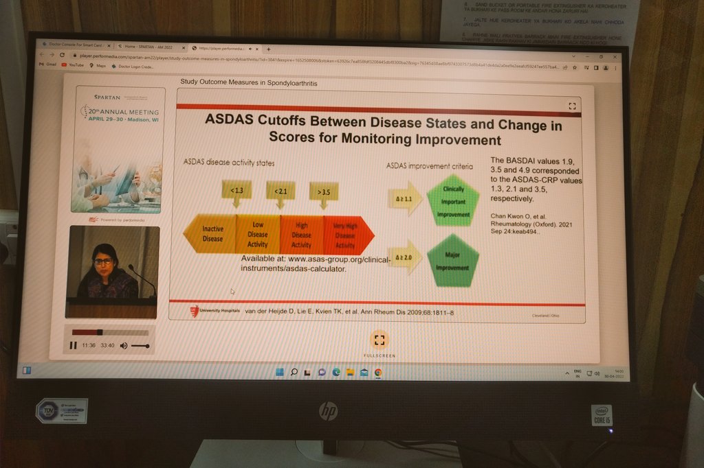 BhattArshad's tweet photo. #SPARTAN22 comprehensive talk by @mmagrey1 on Outcome measures in SpA https://t.co/rQRIvd3UDZ