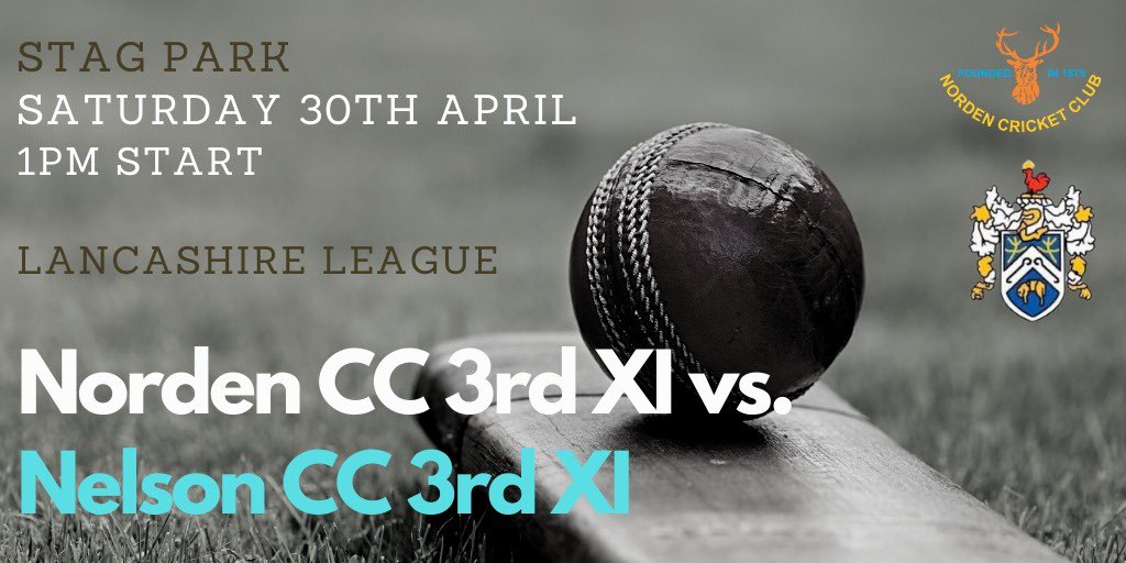 NordenCC's tweet photo. On Stag Park today the 3rd XI welcome @NelsonCricket - 1pm start. 
The game is being live streamed on ours YouTube channel and can be watched here 👉 https://t.co/7mTUAYdkHX https://t.co/UaVS4KZ41Y