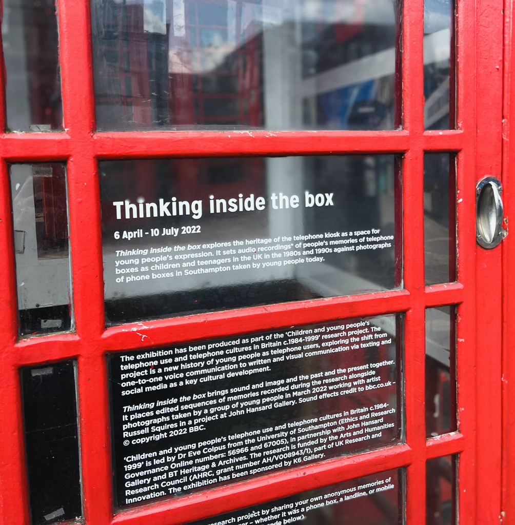 'Thinking inside the box' is now on display at K6 ☎️

Immerse yourself in the intergenerational phenomenon of the telephone and its changing function in this new exhibition which brings the past and present together 

Find out more about the exhibition ➡️ bit.ly/3KnJLal