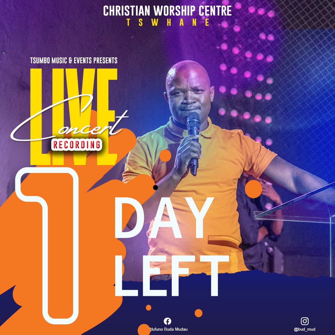 CWC_Tshwane's tweet photo. Your seat has been secured and we urge you to prepare heart.

1 more day to go to the one moment you can't afford to miss with Lufuno B, right at the CWC Tshwane auditorium.

#1DayToGo #LufunoB #LufunoBLiveRecording https://t.co/gkySyzOXlm
