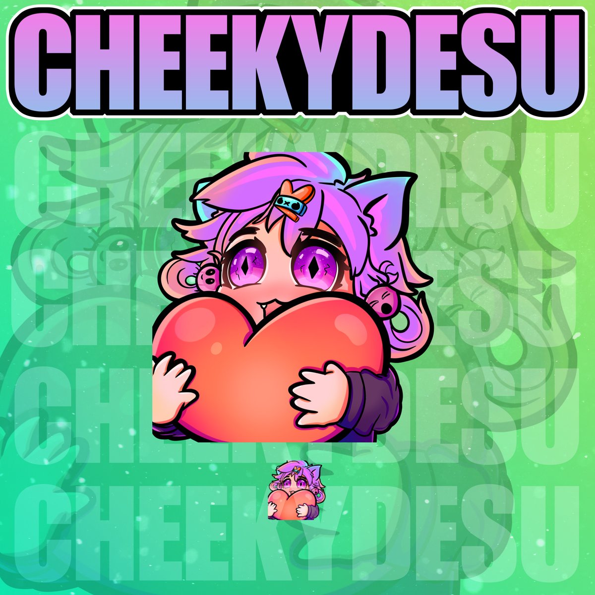 cheekydesu's tweet photo. Commissioned an emote by @murrflex for my Twitch channel and I couldn't be happier with how it came out! I love it and look forward to more in the future! Amazing work go show them some love yess🥰❤️ https://t.co/iHosOuftwu