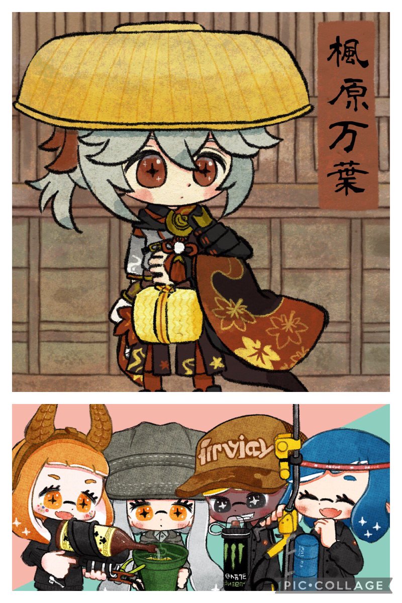#今月描いた絵を晒そう
げんしんもすぷらもかきました 