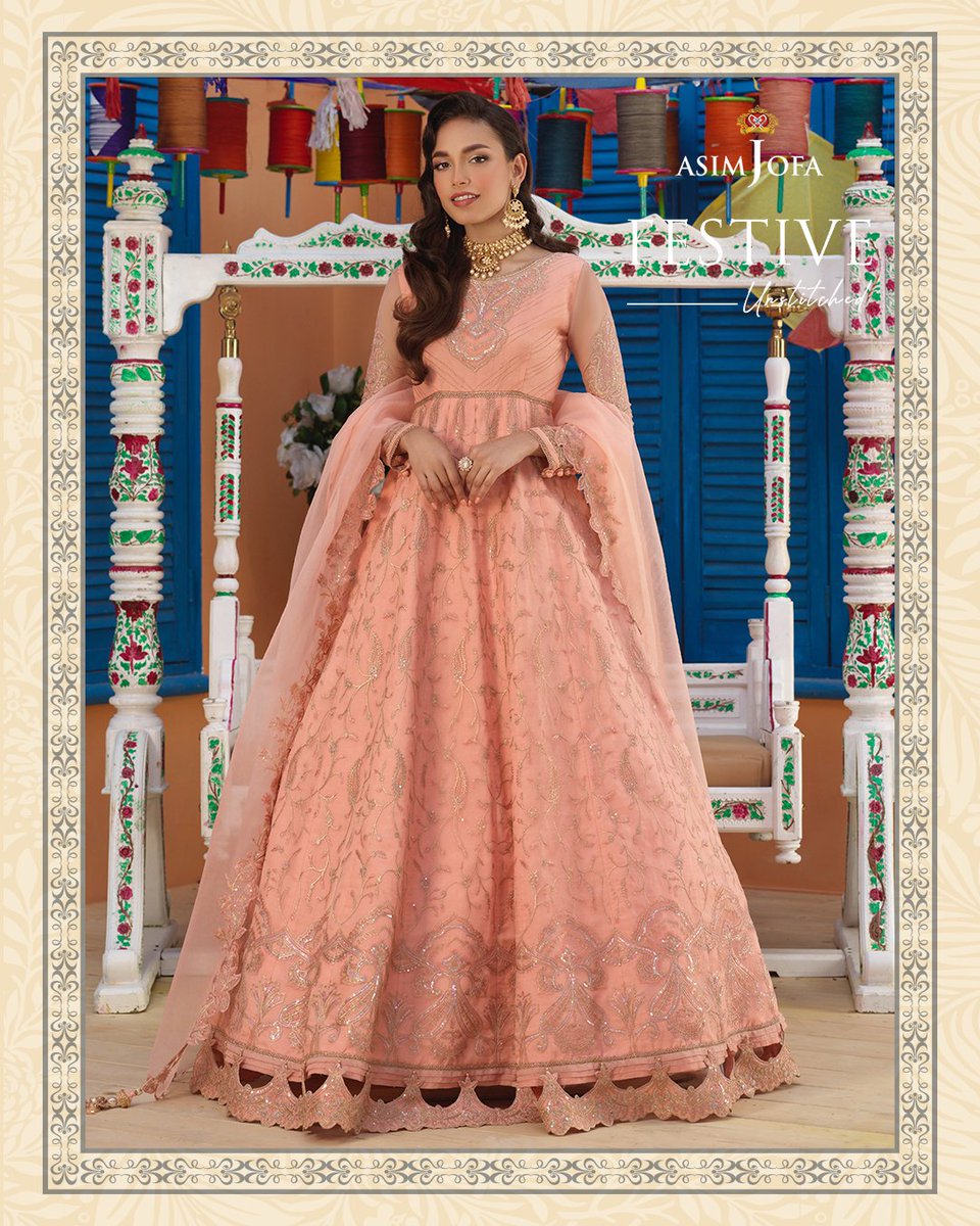 asimjofa's tweet photo. This gorgeous salmon pink Pishwas has tilla work and sequins on it. It becomes more alluring when paired with embellished bordered dupatta.

Shop Now: https://t.co/E0puU2ULDa

#AsimJofa #BasantCollection #IWearAsimJofa #FestiveCollection #Festive2022 #UnstitchedCollection https://t.co/FmIstFBfnT