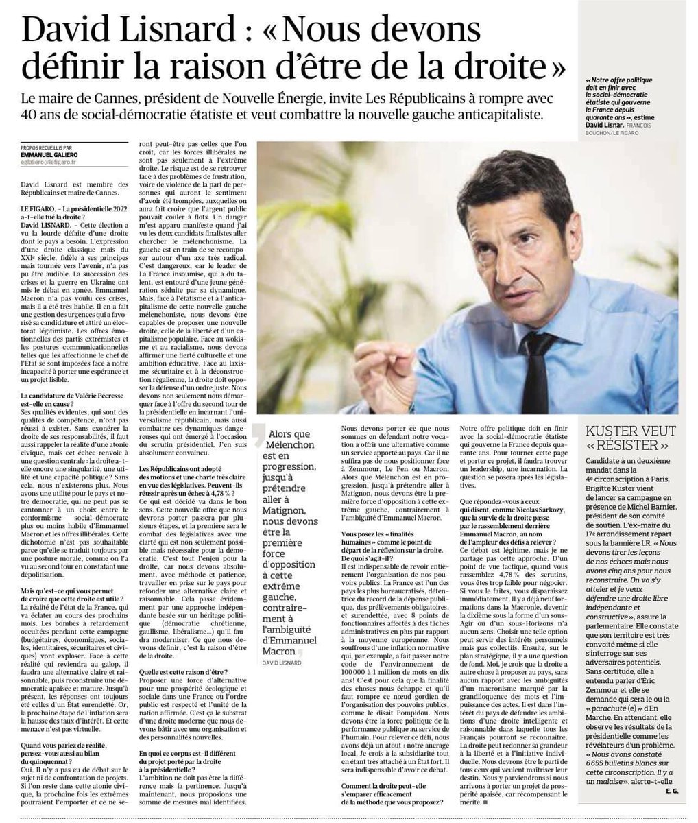 Constat lucide sur le passé et analyse clairvoyante de l’avenir, <a href="/davidlisnard/">David Lisnard</a> s’impose comme le nouvel homme fort d’une droite en nécessaire recomposition <a href="/Nouv_Energie/">Nouvelle Énergie</a>
