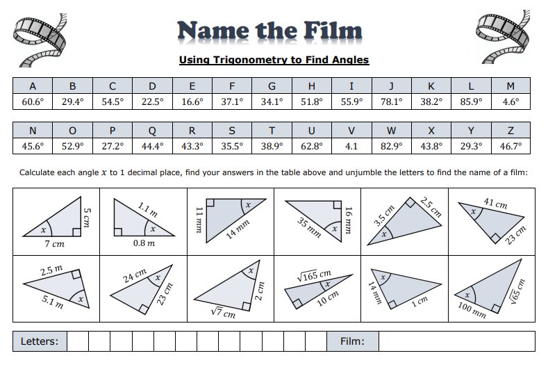 draustinmaths's tweet image. I’ve been introducing my other Year 9 class to trigonometry this week, and after investigating and getting familiar with the ratios, we’ve been calculating sizes of angles. Used these resources, amongst others. More to follow.. draustinmaths.com/pythagoras-and…