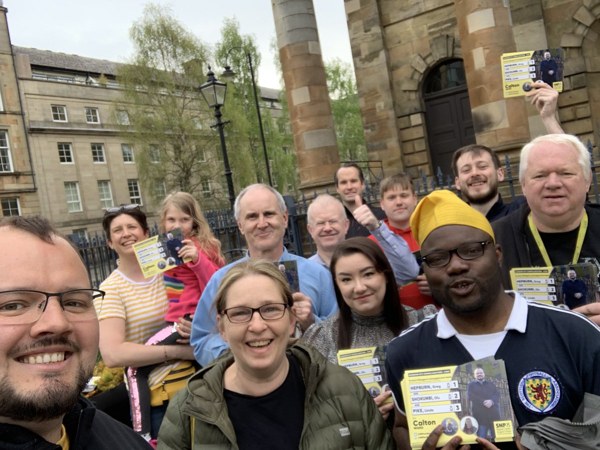Huge team out in Calton Ward today! Fantastic response and lots of support for SNP 123 in the area!