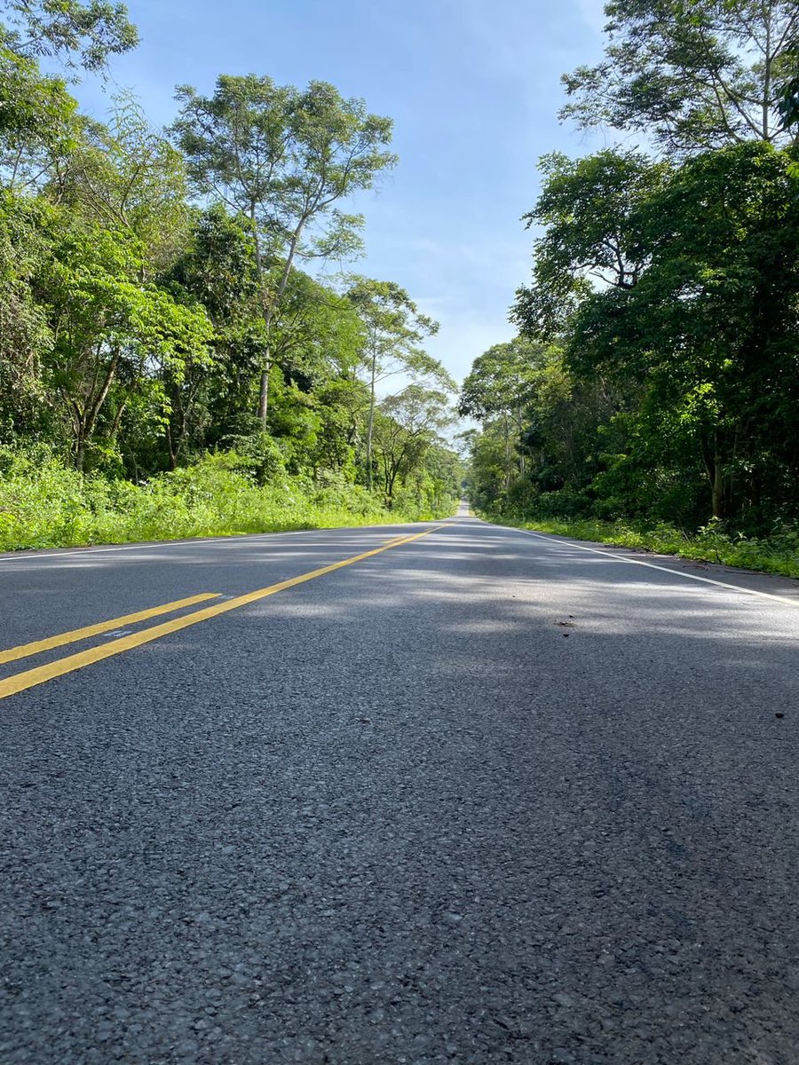 BiryomumaishoB's tweet photo. One of the tourism roads in @murchison_falls . In the second frame, the @nemaug MD @ABarirenga shows us one of the areas where they extracted Murram to construct the road. The vegetation has since been restored.
#NEMAct https://t.co/1fRDiuA03K