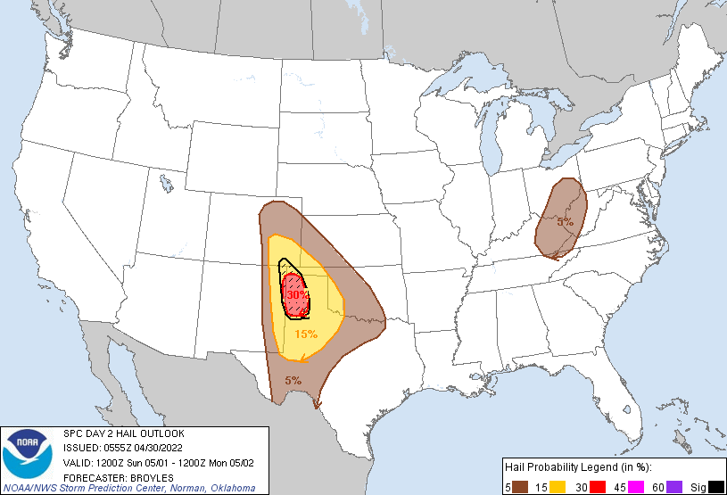 LimWeather's tweet photo. D2: #EnhancedRisk for NW #Texas. NE #NewMexico and NW #Oklahoma. #Tornado risk is at 5%, damaging #wind risk is at 15%, but SIG #hail will happen in #Colorado State as well, with a 30% risk in the ENH risk region. #NWSSPC #TXwx #NMwx #COwx #OKwx #USwx #wx #wxtwitter https://t.co/66vxM9KaVi