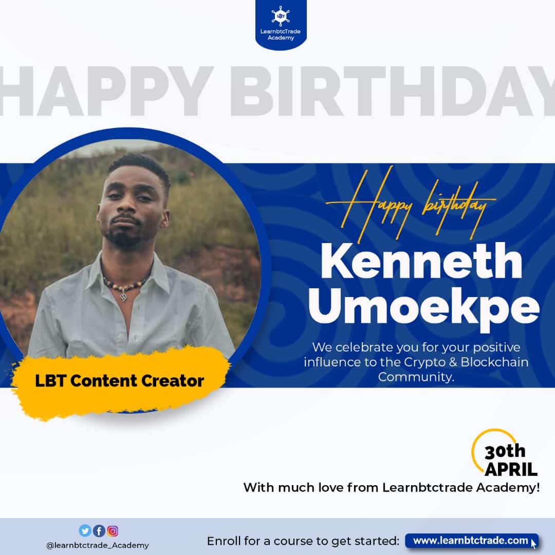 Learnbtctrade's tweet photo. Today we celebrate Our Content Creator  - Sir Kenneth Umoekpe .

Thank you for All You Do For The Academy and the entire Blockchain community. 

Happy Birthday Boss. https://t.co/Z4luhWf2oD