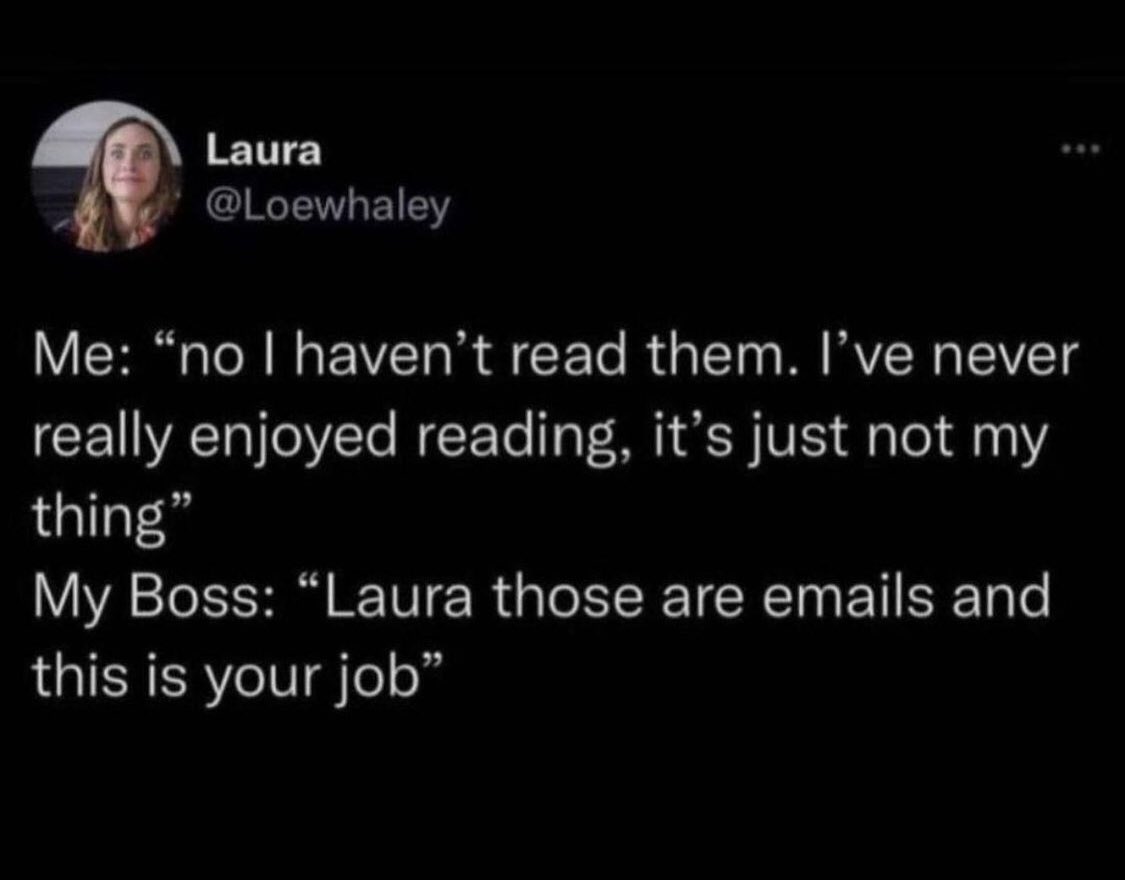 Some Saturday humor to start the day. 😄