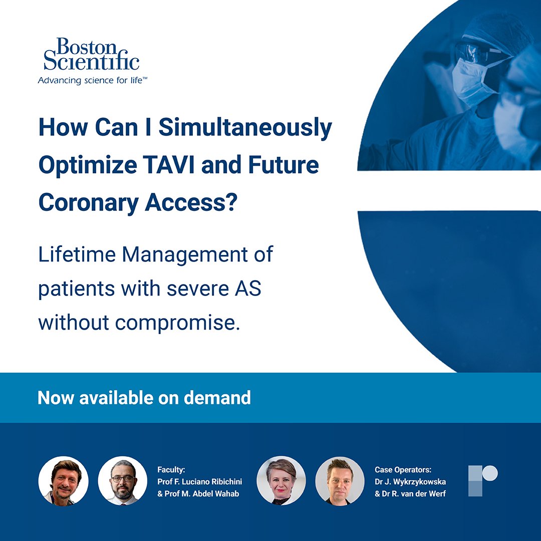 Radcliffe Cardiology (@radcliffecardio) on Twitter photo Join a leading faculty as they discuss how to simultaneously optimize TAVI and future coronary access. Register now 👉 ow.ly/VyNg50IVwXU
#TAVI #TAVR #commissuralalignment #cuspoverlap #ACURATENEO2 #ALIGNWITHNEO2 #COMALIGN
<a href="/Mo_A_W/">Mohamed Abdel-Wahab</a> Join a leading faculty as they discuss how to simultaneously optimize TAVI and future coronary access. Register now 👉 ow.ly/VyNg50IVwXU
#TAVI #TAVR #commissuralalignment #cuspoverlap #ACURATENEO2 #ALIGNWITHNEO2 #COMALIGN
<a href="/Mo_A_W/">Mohamed Abdel-Wahab</a>