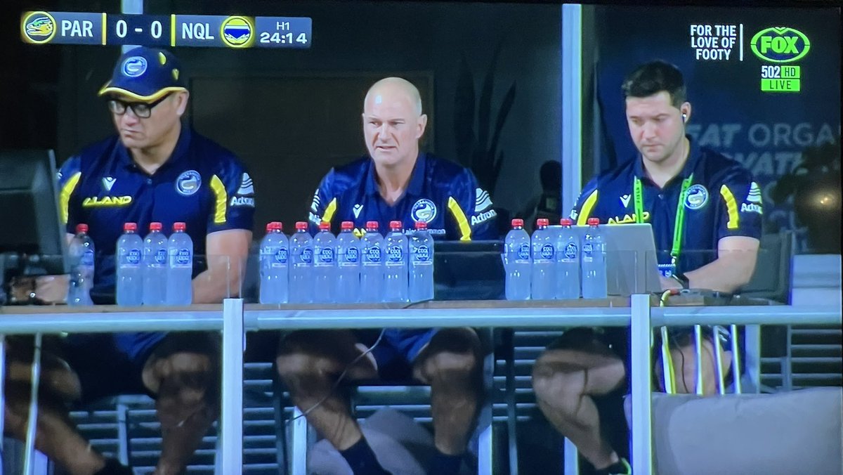 CaptCreative's tweet image. Brad Arthur saw “Drinkwater” on the Cowboys team sheet and took it as health advice #NRLEelsCowboys