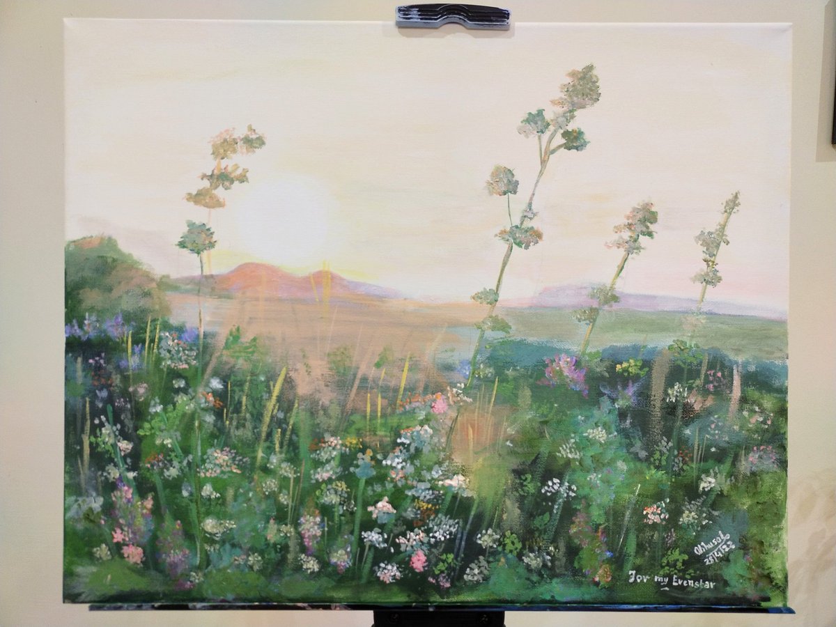 Wildflower, 
Acrylic on canvas

#Landscapepainting #painting #acrylic #Kalimpong #Darjeeling #flowers #Landscape #sunrise  #art