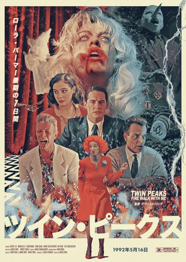 pajaro_burlon's tweet photo. #TwinPeaks Art - Twin Peaks: Fire Walk With Me (1992) Japanese Poster by Sean Longmore #DavidLynch #SeanLongmore #FilmTwitter https://t.co/tFqSqKi0CX