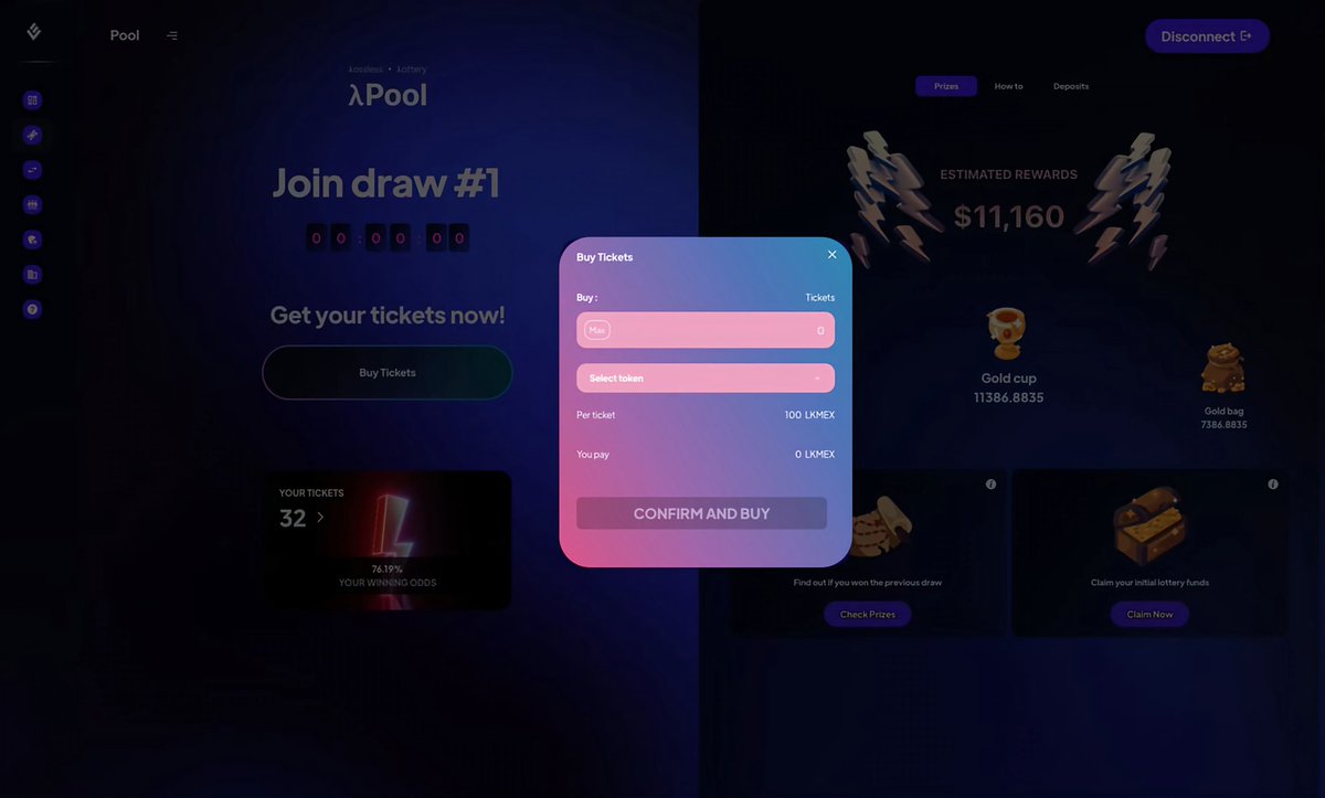 aurorafl_'s tweet image. 🚨LAST 24 HOURS🚨 until the conclusion of  the very first 
Eldar Lossless lottery loading phase!!! 

In this brief time, there has been a staggering amount 
of more than 100.000.000m Lkmex or 15.000$ 
worth of tickets🎟 purchased by our participants
and we are equally excited🔥