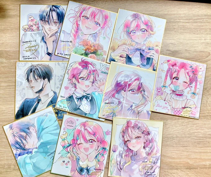 これはコミティアに持っていく色紙 