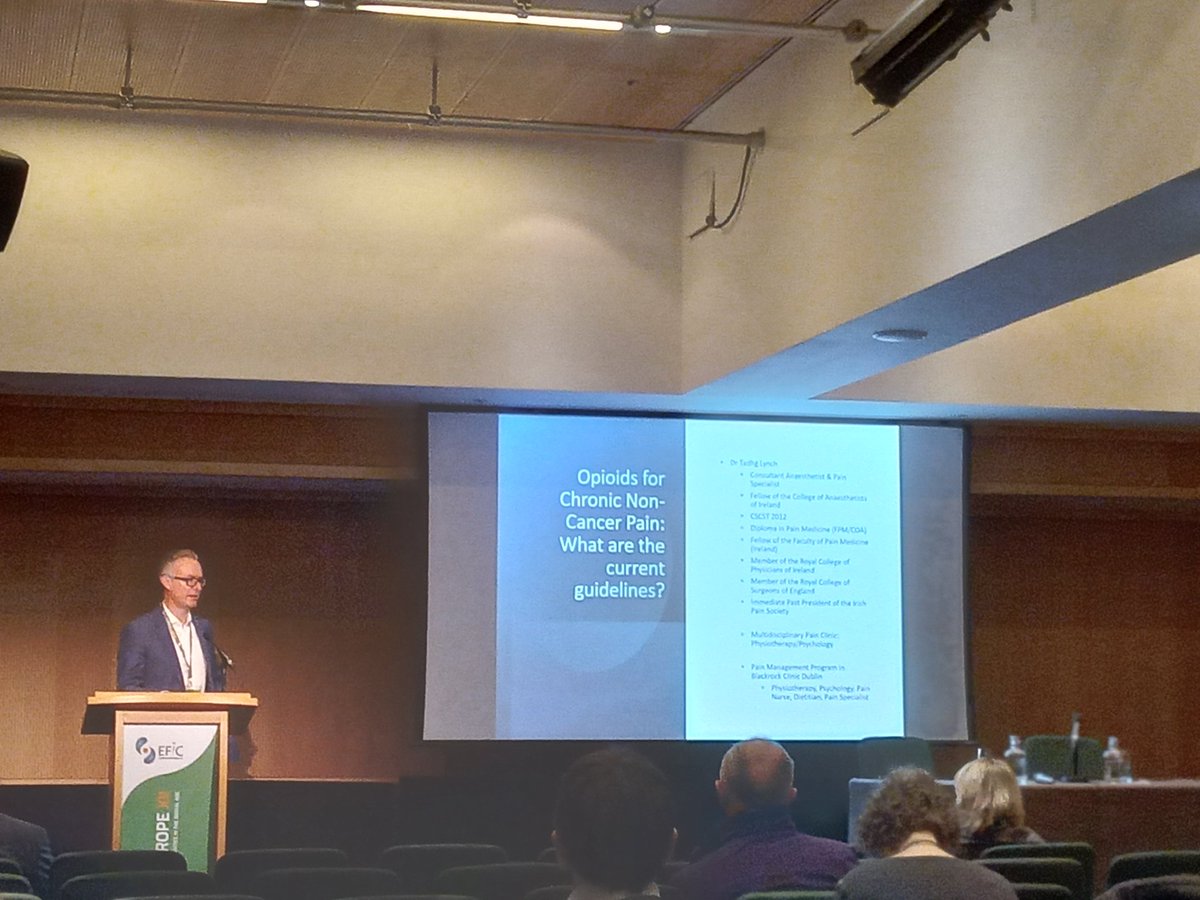 Dr Tadhg Lynch (Consultant Pain Physician) on "Opioids for Chronic Non-Cancer Pain: What are the current guidelines?" #EFIC2022 #IPS_21