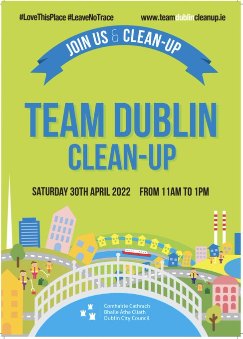 We are looking forward to meeting you all today at the #TeamDublinCleanUp Day. #LoveThisPlace #LeaveNoTrace #wastemanagement