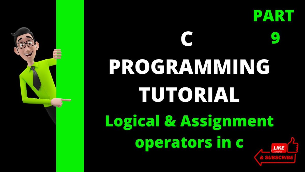rrvkvideo's tweet image. New upload - &quot;C Programming Tutorial for Beginners 9 - Logical Operators in C + Assignment Operators in C #Ccoder&quot;

Watch Now: youtu.be/Pk6KXZNQr_0

(Posted via TubeBuddy.com)