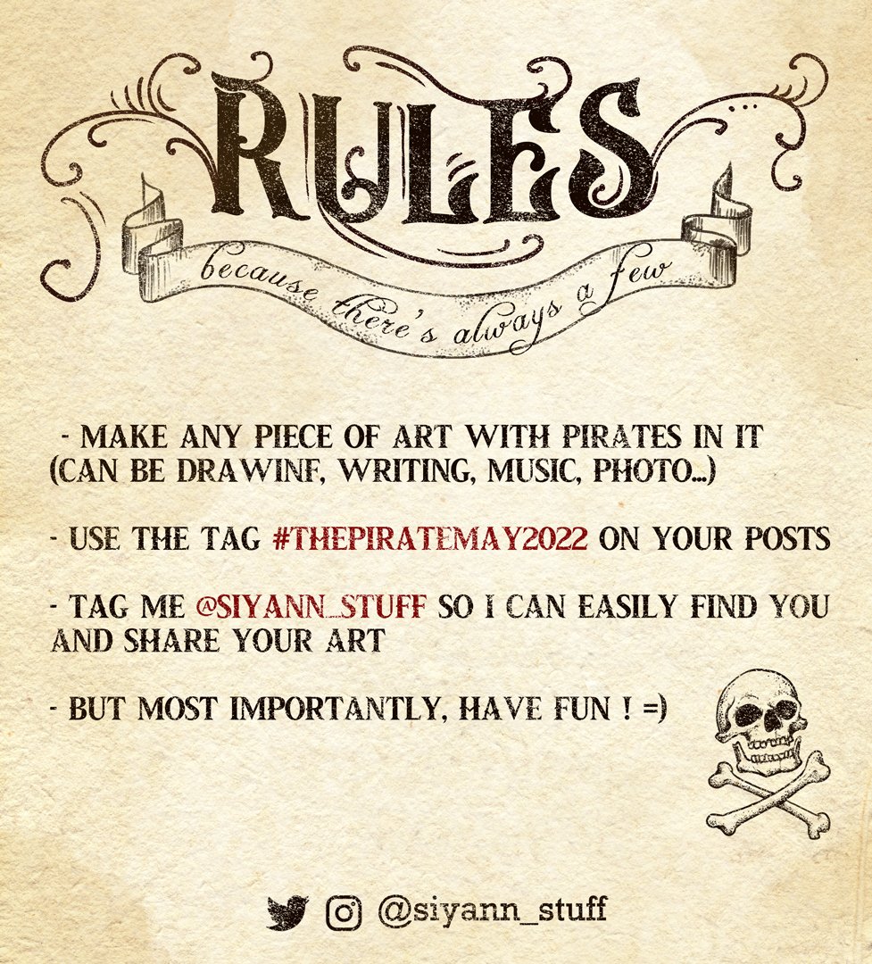 Ahoy lads ! Time for me to launch the challenge #thepiratemay2022 !🏴‍☠️

Open to everyone who wants to join !
Come and have fun with me !  o/