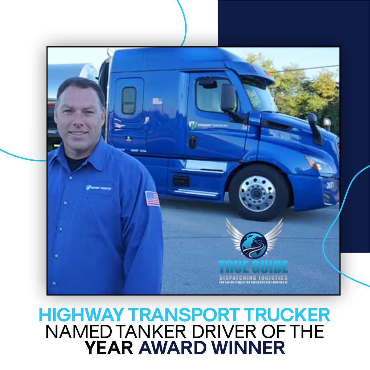 GuideLogistics's tweet photo. A driver for Highway Transport Monday was named the winner of the 2021-2022 William A. Usher Tanker Driver of the Year Award.
---
๐ https://t.co/mPKSRxpQLk
.
#trueguidelogistics #OTR #Dispatchservices #Truckdrivers #Dispatcher #Poweronly #Dryvans #Reefertrucks #keeptrucking https://t.co/lQkyHVdn9M