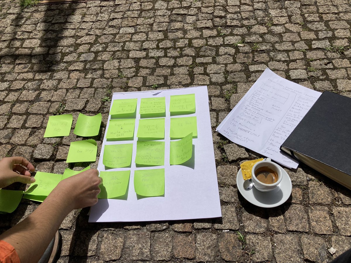 EliRandle's tweet photo. Show structuring #porto with good coffee π& @marianapiresact @TmesisTheatre #100secondstomidnight #devising #theatre https://t.co/qEgq8cqb2A