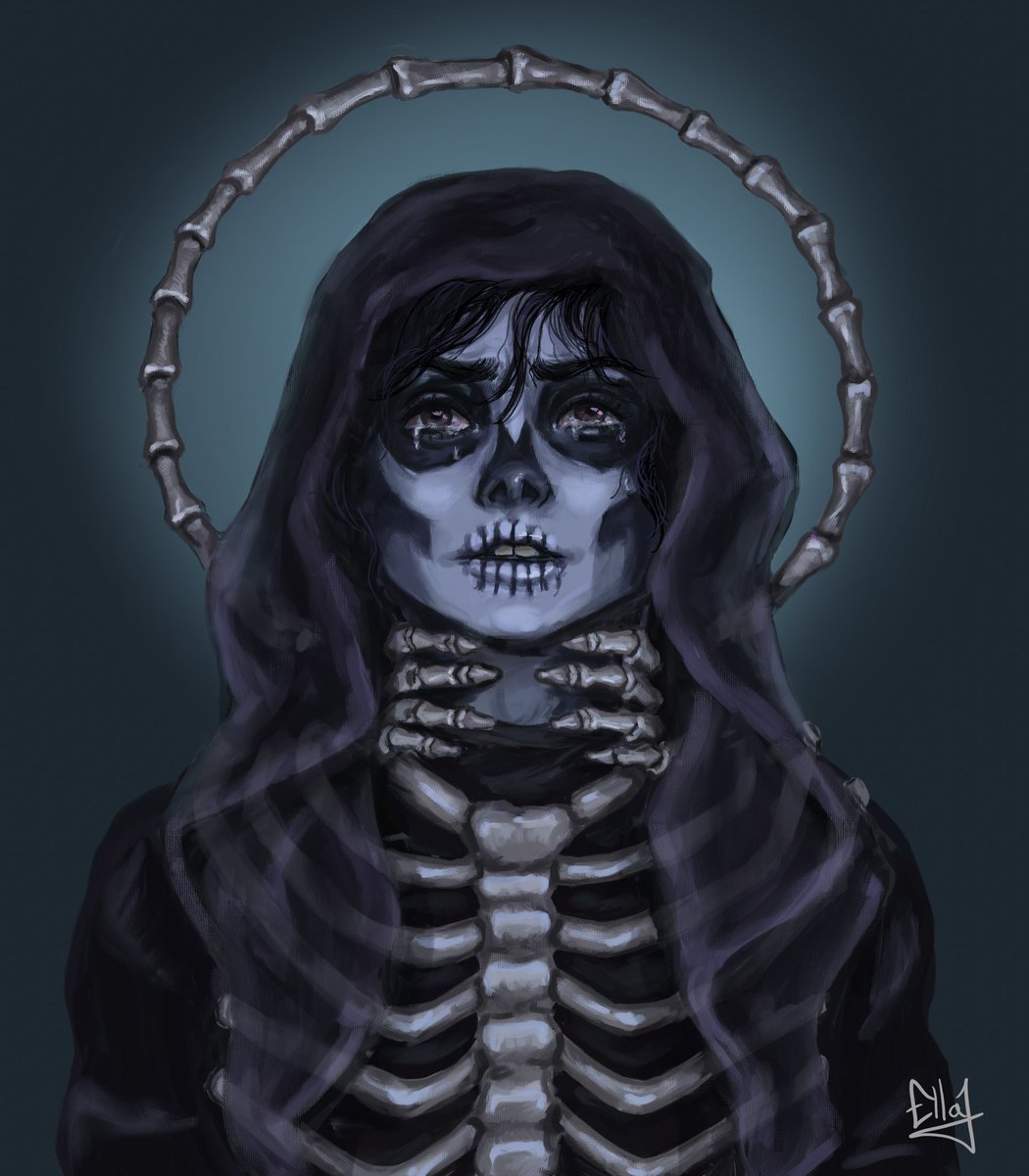 EllaJunttari's tweet photo. "Of course I wouldn't be worth it, I'm an abomination. The whole universe ought to scream whenever my feet touch the ground." #gideontheninth #HarrowtheNinth #harrowharknonagesimus #art https://t.co/McoEuMOkGZ