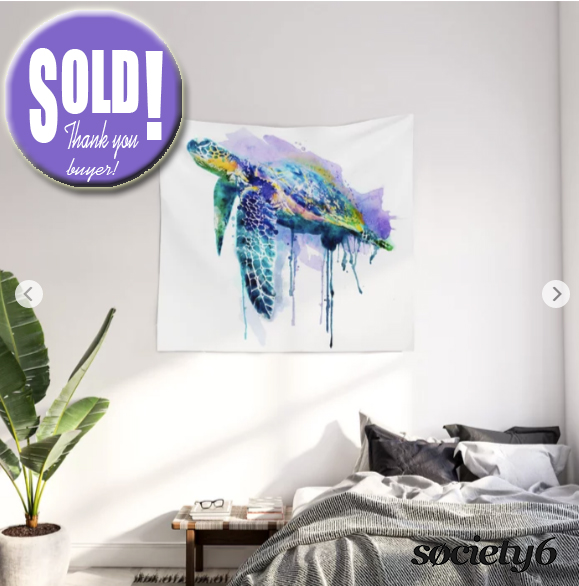 ArtSyndrome75's tweet photo. Thank you to the buyer who purchased a wall tapestry (88"x104") of "Watercolor Sea Turtle". https://t.co/ra9yyjgpCO #walltapestry #homedecor #seaturtle #watercolorpainting #aquarelle #walldecor #sealife #reptiles #turtles #drippingpaint #giftideas #coolgifts #society6 #s6 https://t.co/HdtvGcsxUx