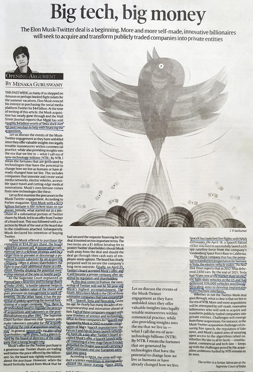 imRavikantYadav's tweet photo. #goodAfternoon
Todays #newspapers
Big tech Big Money by @MenakaGuruswamy #ElonMuskTwitter #twittersold
Blueprint fr #SemiconIndia Diplomacy #semiconductors #chip Shortage
#PMModi Mk #India #ChipHub
#ONDC pilot launched
#USA #FDA fr ban on #mentholcigarettes can India follow https://t.co/9bgANw9bXf