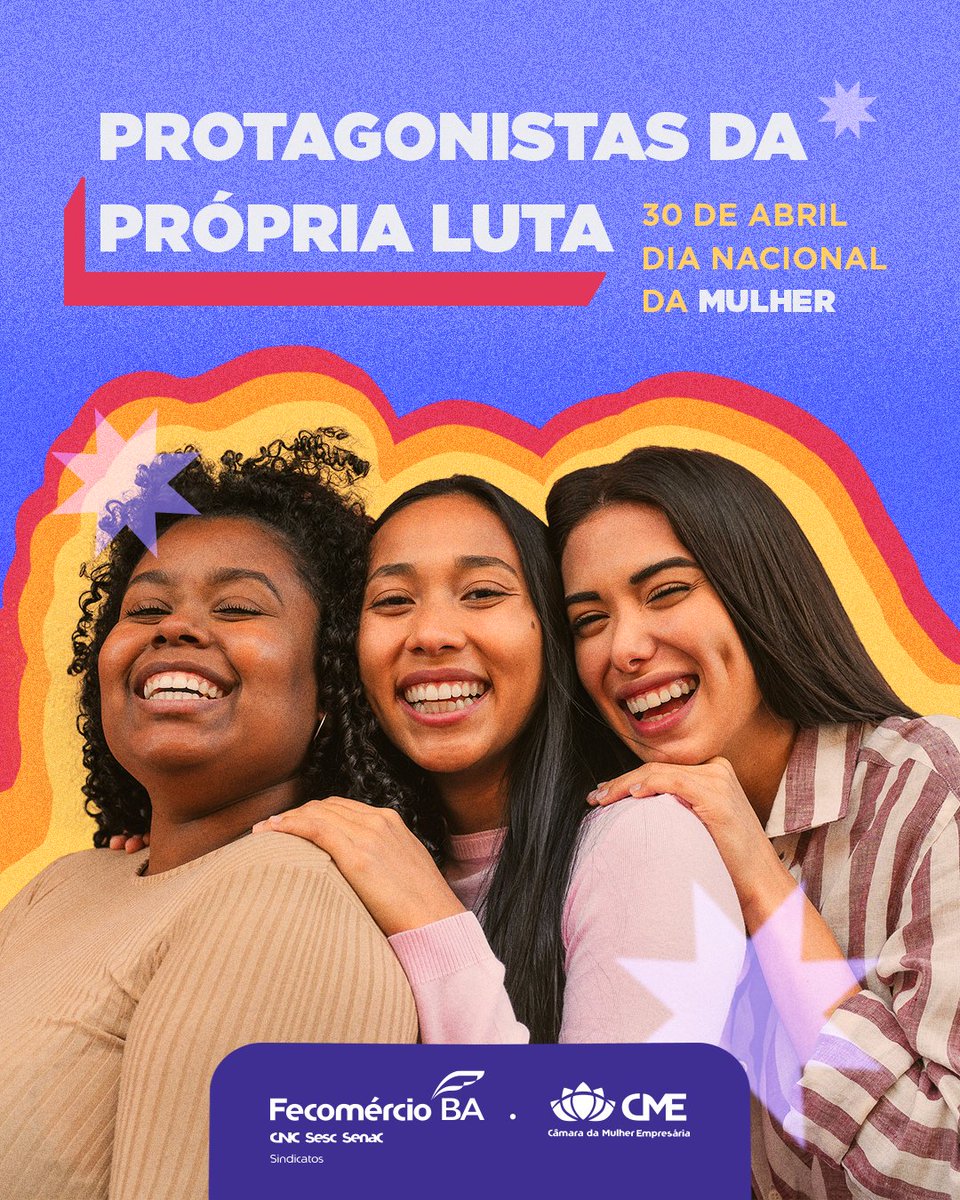 Hoje é dia daquelas que são protagonistas da própria luta, que apoiam e incentivam a conexão entre mulheres e seus negócios. 
.
.
.
#dianacionaldamulher #mulher #feminismo #associativismo #fecomercioba