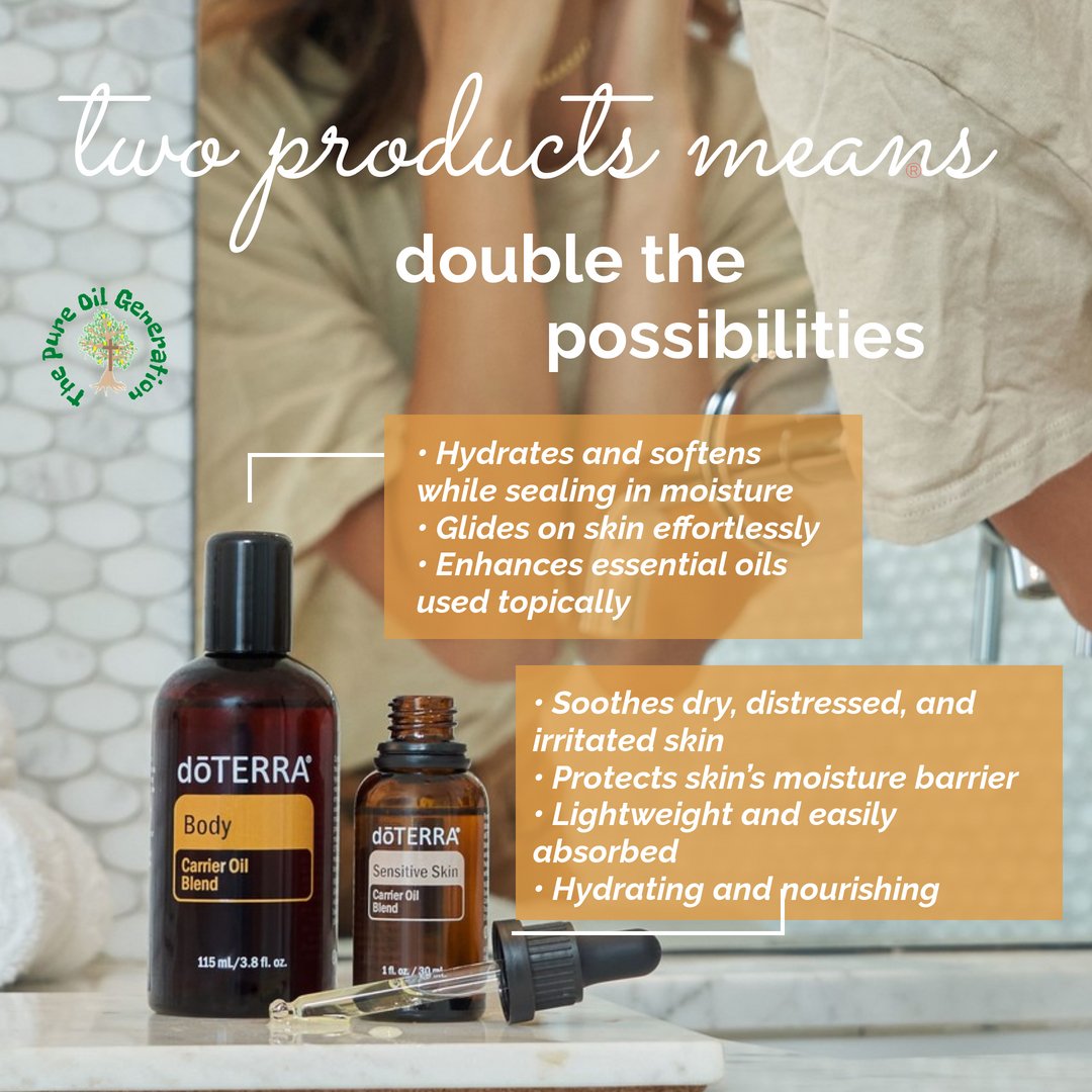Pureoilgen's tweet image. Ready. Set. Run to this deal!
Buy the Body Carrier Oil Blend &amp;amp; the Sensitive Skin Carrier Oil Blend for only $29.50. May only!
doterra.com/US/en/site/pur…
#doterrascience #healthylifestyle #healthyliving #essentialoils #carrieroil #pureoilgeneration #doterraessentialoils