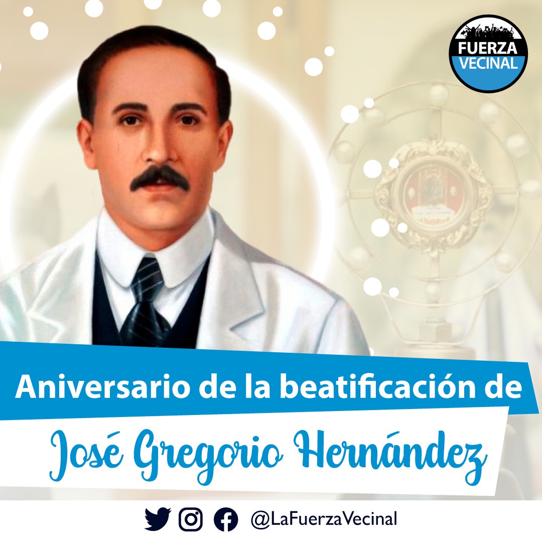 lafuerzavecinal's tweet photo. #30Abr | Desde Fuerza Vecinal celebramos el primer aniversario de la beatificación del Dr. José Gregorio Hernández, quien dedicó su vida a la medicina y ayudar a las personas, llevándolo a ser conocido como "el médico de los pobres". 🙏💙 

#BeatoJoséGregorioHernández https://t.co/eulMCr6wMO